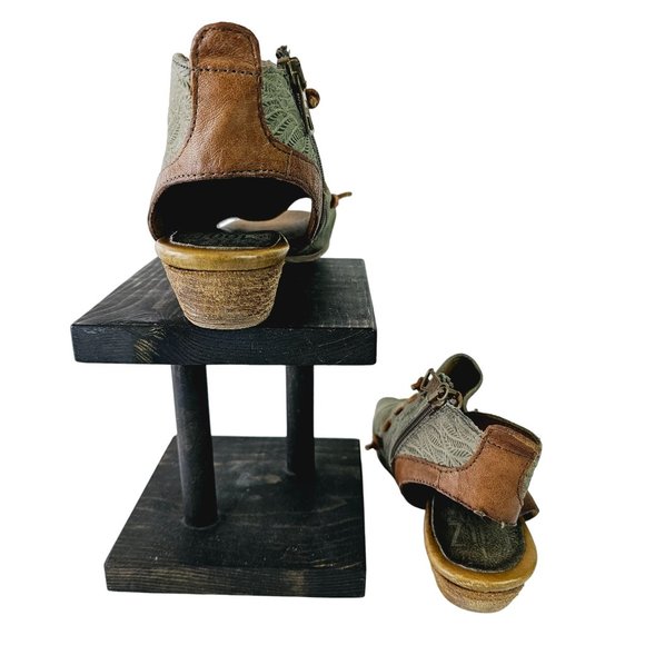 Miz Mooz New York City Celia Leather Heeled Sandals Sz 5.5 / 6 - Picture 5 of 10